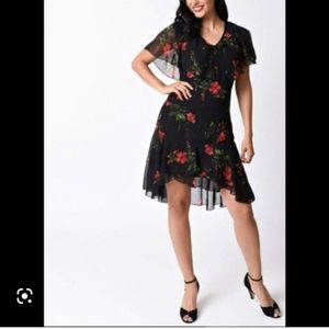 Hell Bunny Vixen Lily inspired sheer crepe dress size L